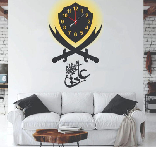 Beautiful Calligraphy Modern Design Quartz Analogue Wall Clock - 1 Pc